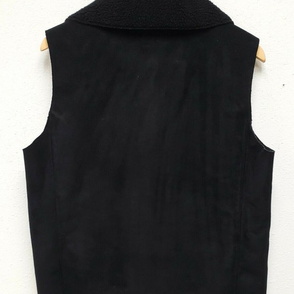 Lauren Ralph Lauren Black Suede Vest Size Large - Picture 6 of 6